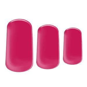 lipstick red Semi-cured gel nails feature an image showing 3 sizes snapshot on white background