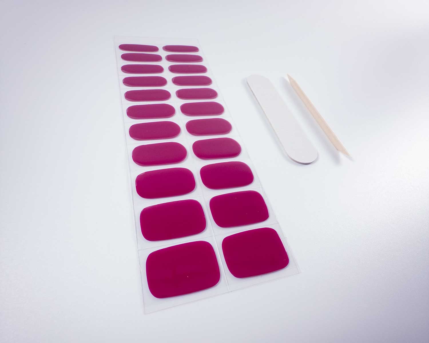 uv-free-gel-nail-wrap-pink-punch-la-bek-australia-angle